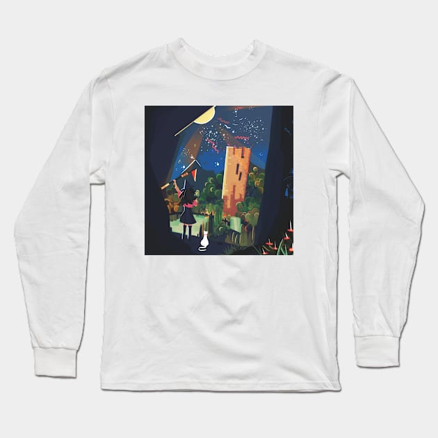 Little Witch Exploration Long Sleeve T-Shirt by bubblgom store